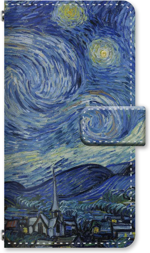 ゴッホ 星月夜の手帳型ケース