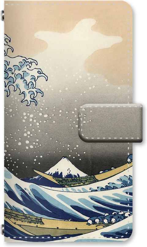 神奈川沖浪裏の手帳型ケース