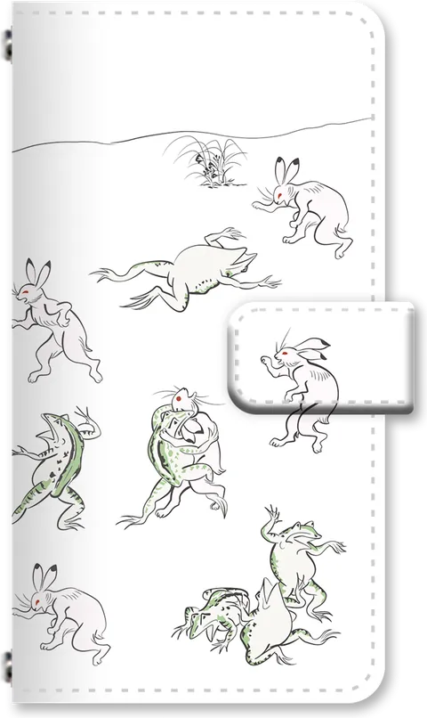 鳥獣戯画の手帳型ケース