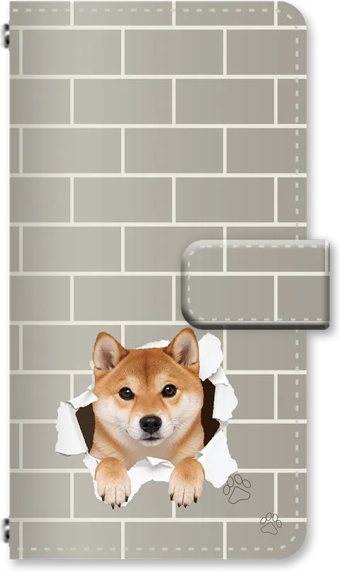 ひょっこり動物の手帳型ケース