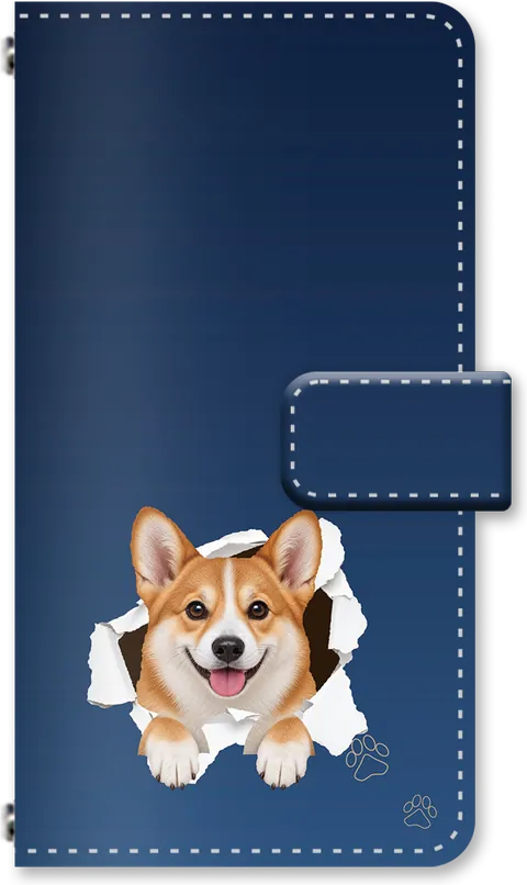 ひょっこり動物の手帳型ケース