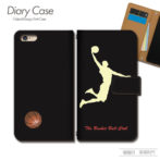 スマホケース手帳型カバーiphoneXPERIAGalaxyAQUOS部活バスケ部サークルクラブ