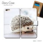 スマホケース手帳型カバーiphoneXPERIAGalaxyAQUOSはりねずみハリネズミ