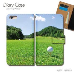 スマホケース 手帳型 全機種対応 スポーツ 携帯ケース d033402_01 ゴルフ GOLF 芝生 グリーン パター ケース カバー