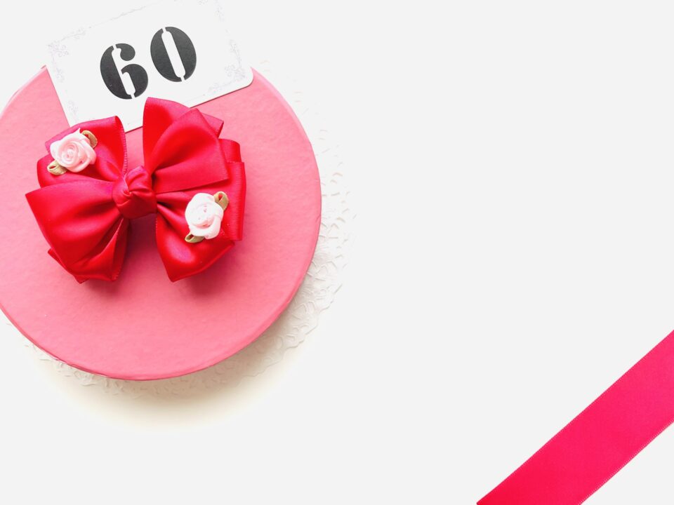 孫の写真入りの還暦の贈り物